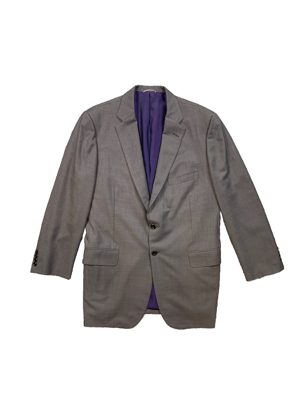 Vintage Holland‎ & Sherry Blazer Mens 42 Gray Wool 2-Button Notch Lapel Custom